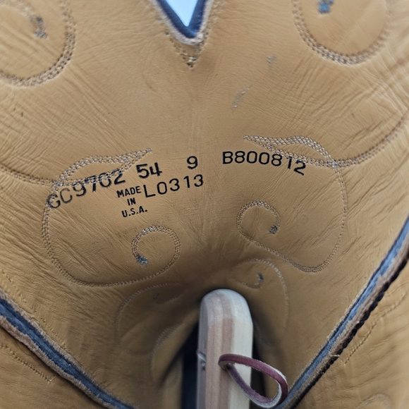 Lucchese Black Matte Python Western Cowboy Boots Men's 9B - Picture 11 of 13